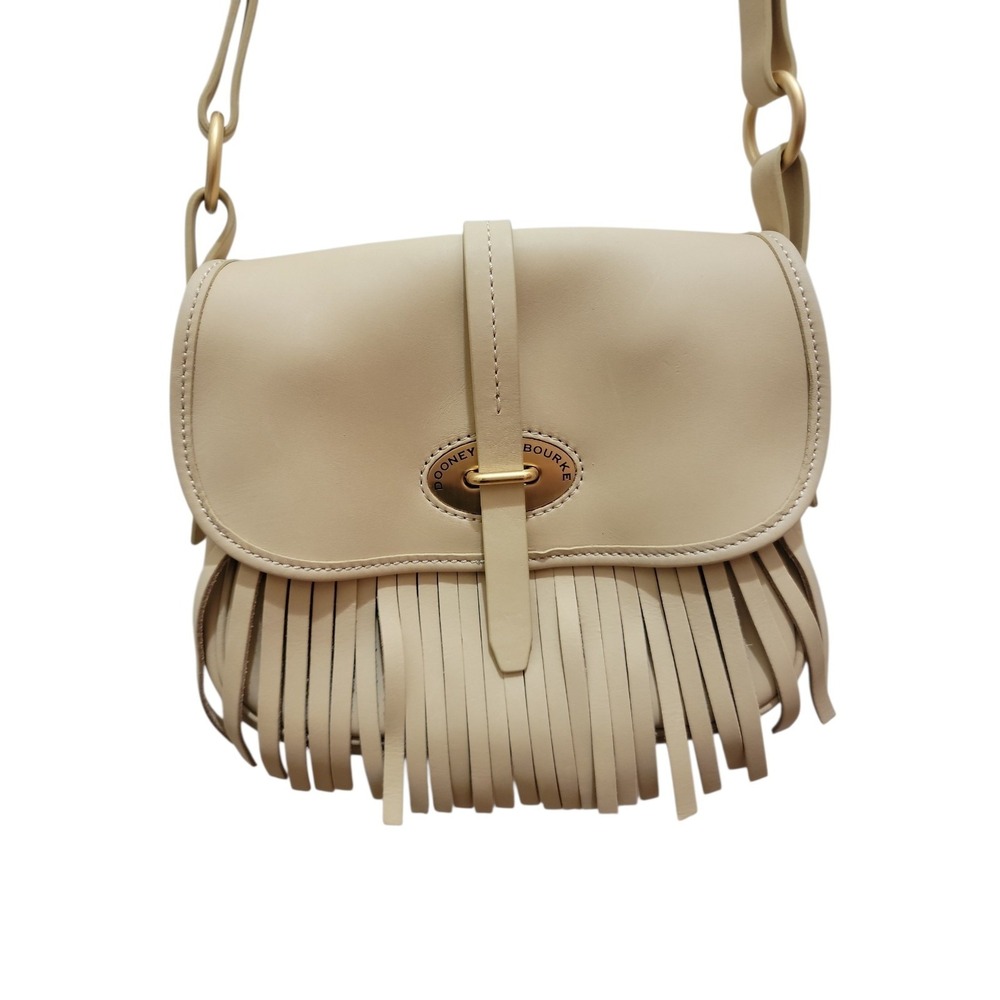 Dooney & Bourke Lulu Fiona Fringe Leather Crossbody Handbag New W/Paperwork